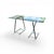 1970's Chrome Paperclip Tubular Tresles With Glass Top Table For Sale - Image 12 of 14