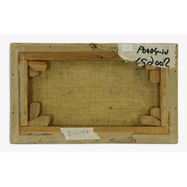 Suburbs is an original modern artwork realized by Renso Vespignani in 1970s. Mixed colored tempera on canvas. Stamp behind...