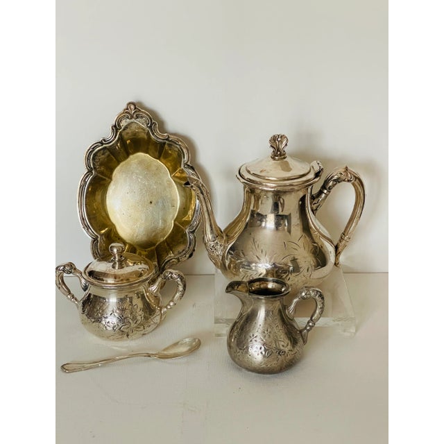 Antique Westminster Tea Coffee Silverplate Set- 7Pieces For Sale - Image 4 of 4