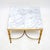 Vintage French Brass and Marble Coffee Table, 1950 For Sale - Image 6 of 10