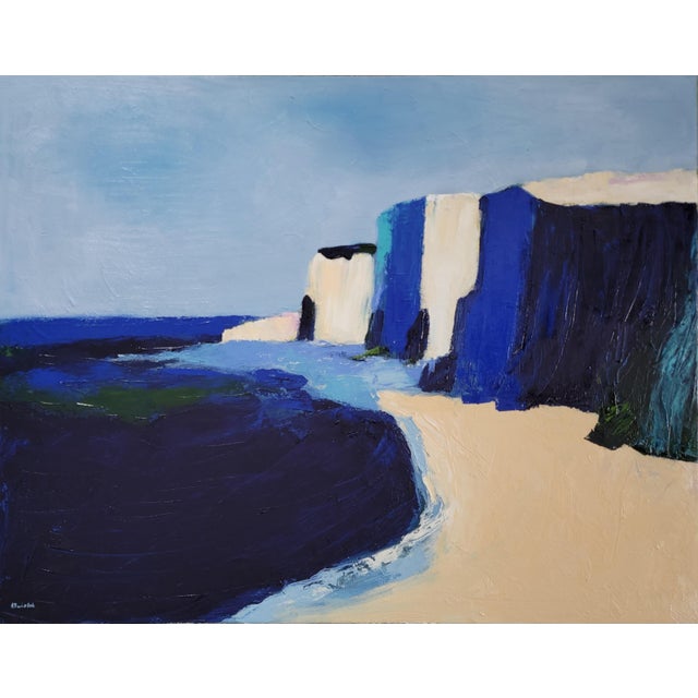 2020s Cliffside 5, Contemporary Seascape Landscape Oil Painting For Sale - Image 5 of 10