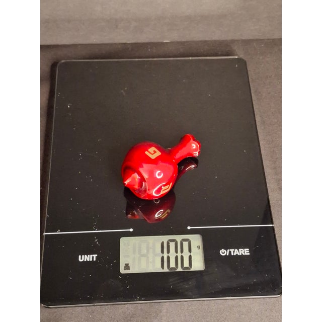 1990s Modern Enamel Pomegranate Dreidel Sevivon Solid Metal Gilt Hebrew Letters Base Stand For Sale - Image 13 of 14