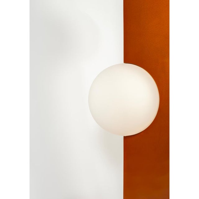 Metal High Sfera Orange Glaze Lamp from Pulpo For Sale - Image 7 of 18