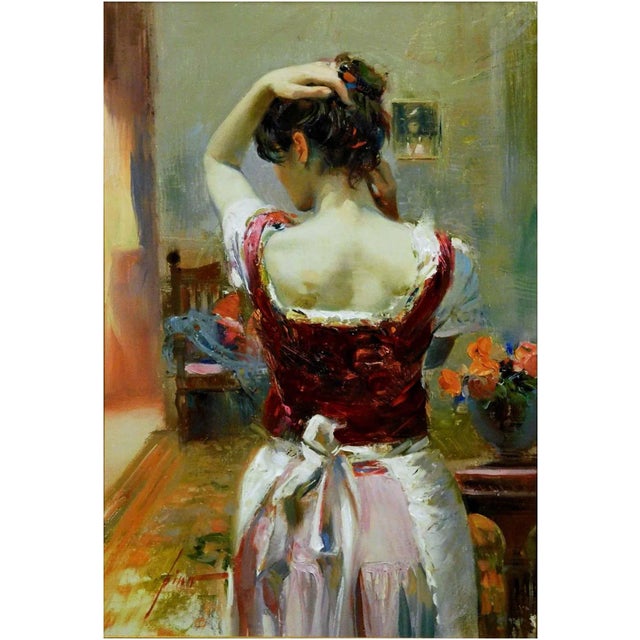 "Isabella" Hand-embellished limited edition giclee printed on canvas by Pino Hand signed by the artist custom Frame Canvas...
