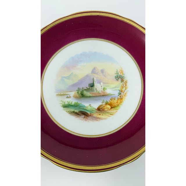 An exceptional mid-Victorian porcelain dessert comport, or tazza, made by Copeland at the historic Spode Works in Stoke-...