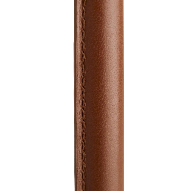 Arteriors Home Celerie Kemble for Arteriors Addison Large Accent Table in Brown Leather For Sale - Image 4 of 7