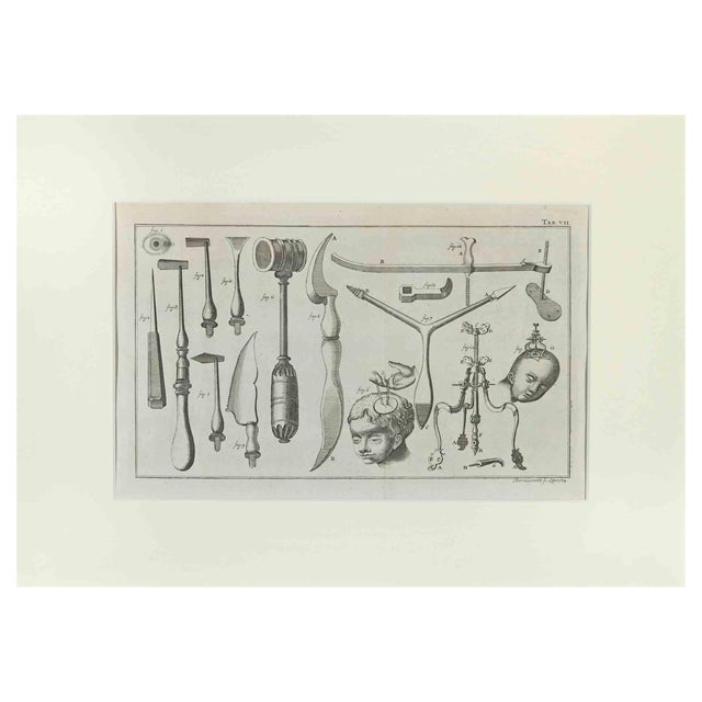 Lorenz Heister, Surgical Instruments, Etching, 1750 For Sale