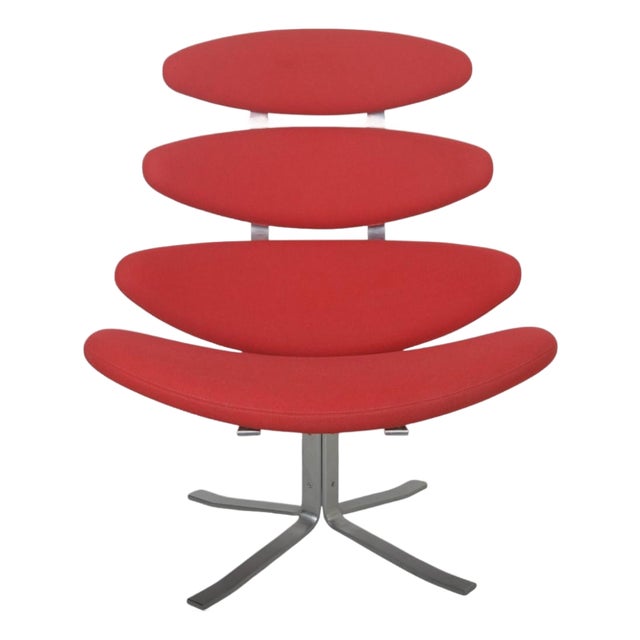 Corona Chair in Red Fabric by Erik Jørgensen, 2000s For Sale
