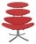 Corona Chair in Red Fabric by Erik Jørgensen, 2000s For Sale