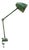 Vintage Industrial Green Metal Machinist Table Clamp Lamp For Sale