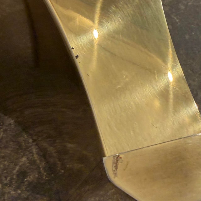 Round Glass Top Mastercraft Trilobi Dining Table, Brass, 1970's For Sale - Image 10 of 12