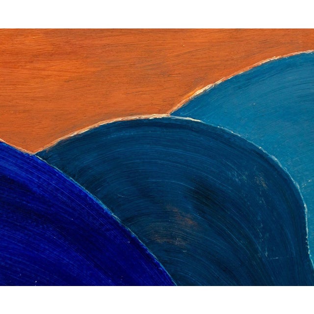 Mid-Century Modern Abstract Landscape Scenes, Oil on Board, 3 For Sale - Image 3 of 13