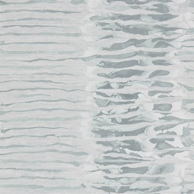 Harlequin Ripple Stripe Wallpaper in Steel For Sale
