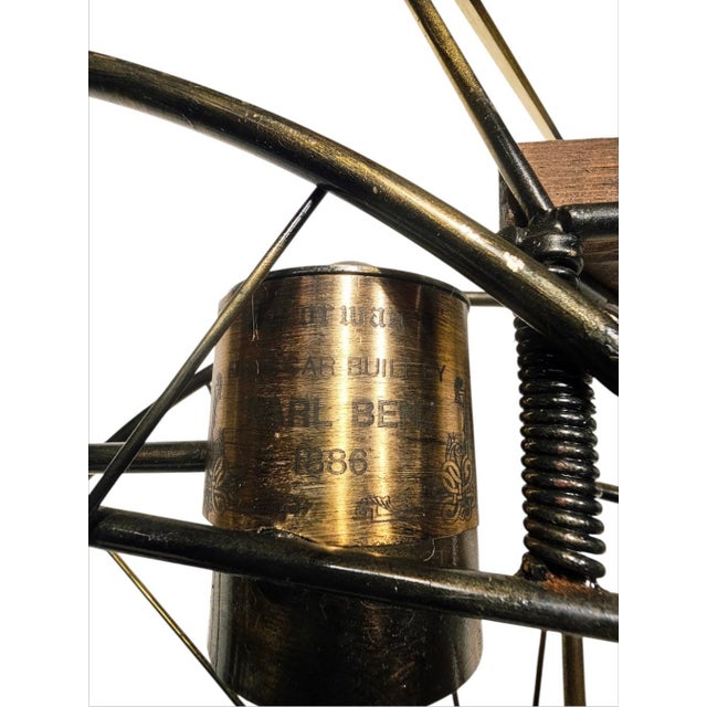 1980s Rare Curtis Jere Karl Benz Mercedes Brass Bicycle Sculpture For Sale - Image 17 of 18