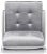 Wood Modern Tufted Velvet Chrome Accent Chair in Light Grey For Sale - Image 7 of 10