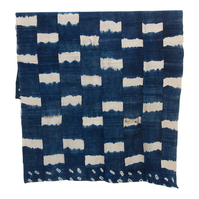 Caravan Trail Indigo Mud Cloth Throw For Sale
