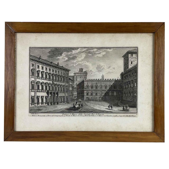 Giuseppe Vasi, Views of Rome and Venice, Etchings, 1757, Framed, Set of 2 For Sale - Image 7 of 11