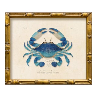 Contemporary Reproduction of Vintage "Blue Crab" Giclee Print, Framed For Sale