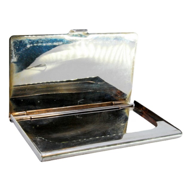 Plain Silver Cardboard Box with Hinged Lid For Sale