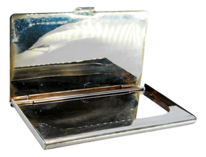 Plain Silver Cardboard Box with Hinged Lid