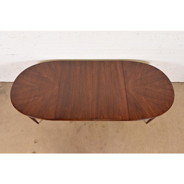 Henredon Henredon French Regency Louis XVI Walnut Extension Dining Table, Newly Refinished For Sale - Image 4 of 13