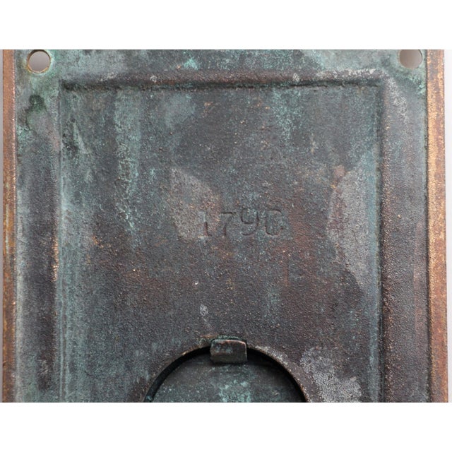 Bronze Mid 20th Century Pair of Neoclassical Bronze Entry Back Plates For Sale - Image 8 of 9