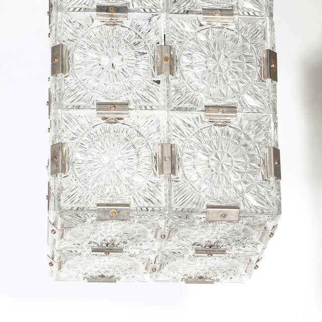 Pair of Mid-Century Rectangular Faceted Cut Crystal Pendants by Kinkeldey For Sale - Image 10 of 18
