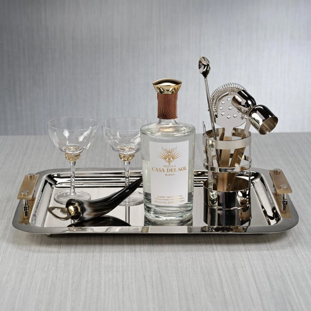 This stainless steel serving tray is perfect for all your entertaining needs. It has a polished finish and can be used for...