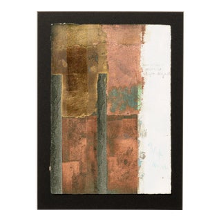 Copper and Gold Leaf Variations - Abstract Mixed Media Composition by Patricia Pearce For Sale