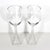 Pair of vintage Eiffel Tower wine glasses. Clear pressed glass bases in the shape of the Eiffel Tower and clear blown...