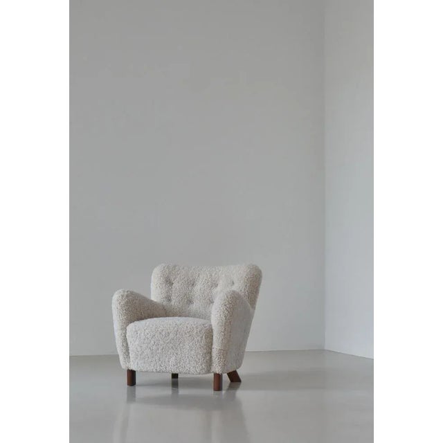 Scandinavian Modern Model FH-1669 Easy Chairs in Sheepskin by Fritz Hansen, 1940s, Set of 2 For Sale - Image 10 of 18