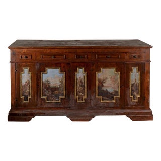 Sideboard with Painted Decorations For Sale