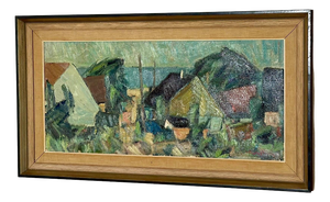 Carl Berndtsson, Fiskeläge, 1960s, Oil on Canvas