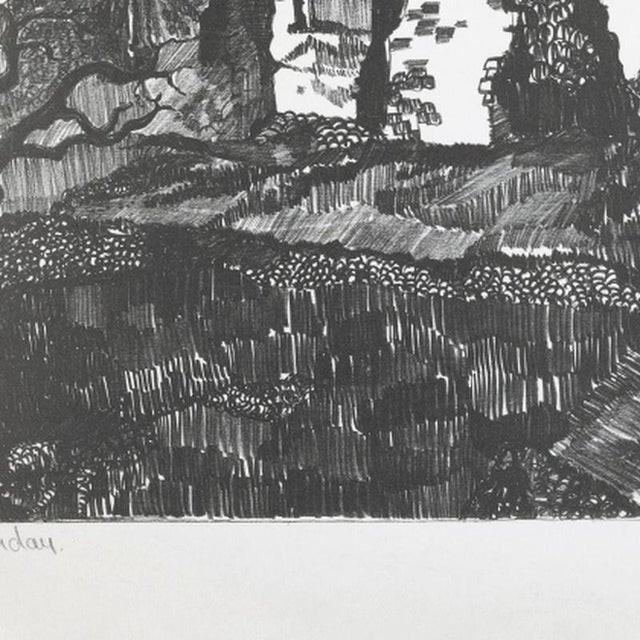 Modern Louis Jourdan, Landscape, 20th Century, Screenprint For Sale - Image 3 of 6