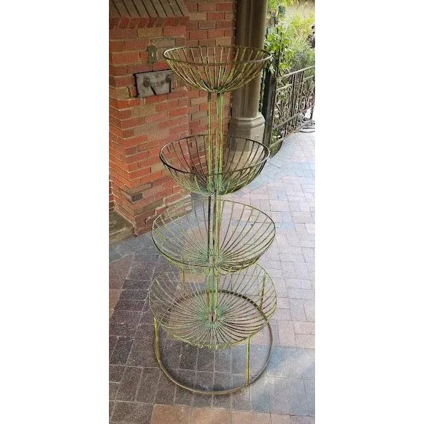 1960s Mid Century Industrial Wirework Basket Rack | Chairish