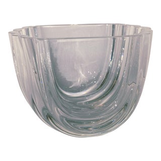 Goran Wärf for Kosta Boda — Sculptural Swedish Art Glass Vase/Bowl For Sale