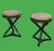 2000 - 2009 c.2000 Nancy Corzine Carved Hardwood Tripod Base Stool. For Sale - Image 5 of 10