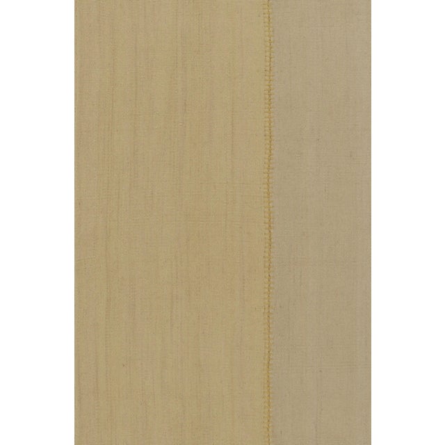 Textile Rug & Kilim’s Contemporary Textural Solid Kilim in Beige and Gold Tones For Sale - Image 7 of 11