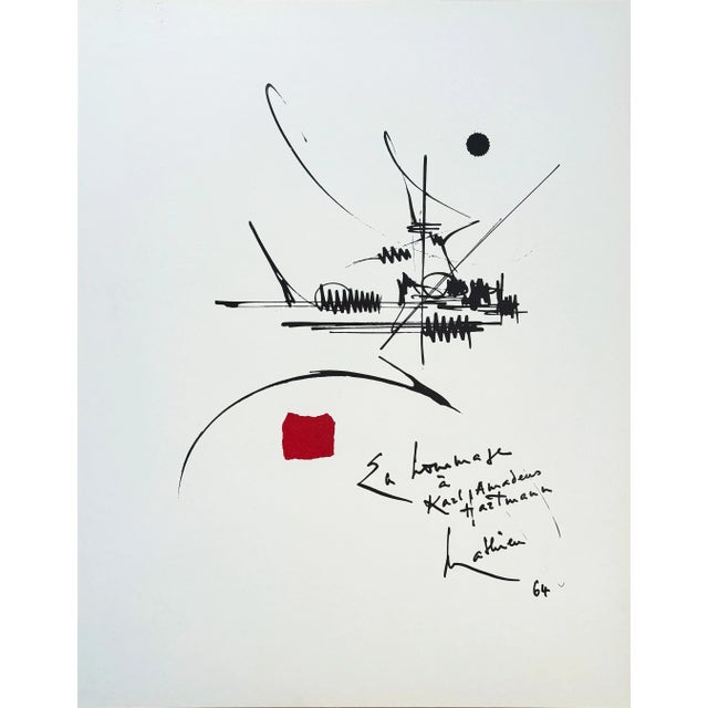 Georges Mathieu, Composition, 1966, Original Lithograph For Sale - Image 7 of 7