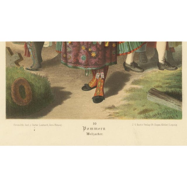 Weizacker, Pomeranian Traditional Costume, 1875, Chromolithograph on Paper For Sale - Image 6 of 10