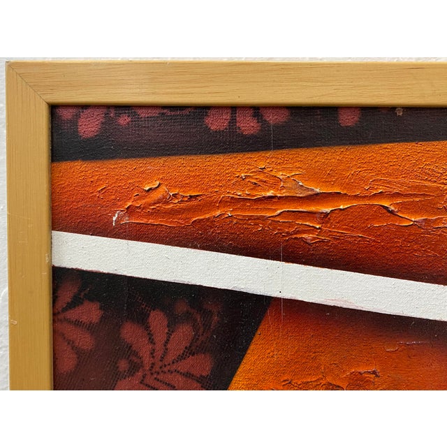 Late 20th Century Moises Ramos Mixed Media Abstract Painting 20th Century For Sale - Image 5 of 12