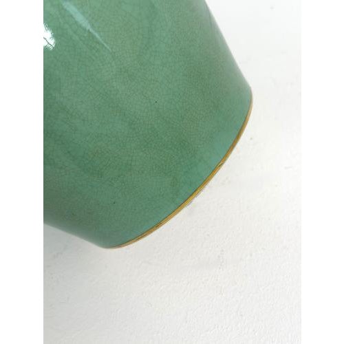 Ceramic Large Jade Green Crackle Glaze Porcelain Vase from Rosenthal Selb, 1930s For Sale - Image 7 of 12