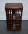 Gold Mid-Centry Sheraton Revival Inlaid Revolving Bookcase End Table on Castors For Sale - Image 8 of 17