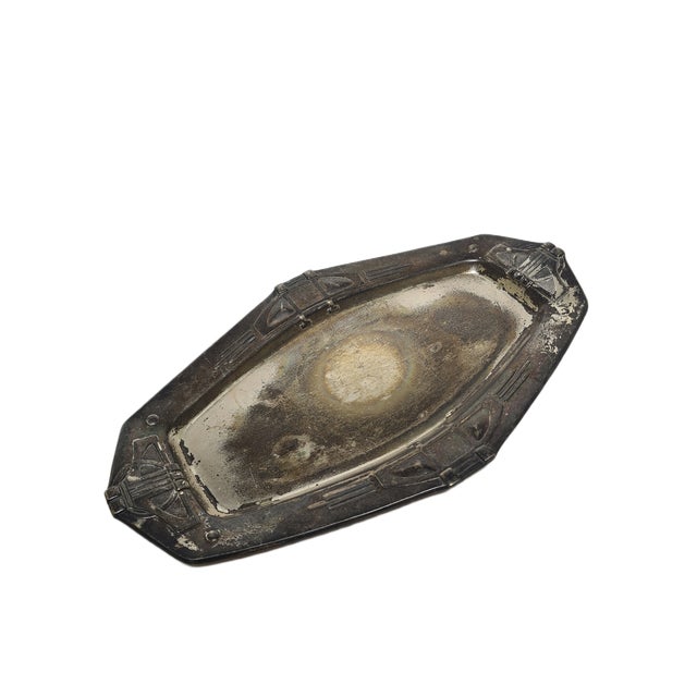 Silver Art Nouveau Tray, Former Czechoslovakia, 1900s For Sale - Image 8 of 8
