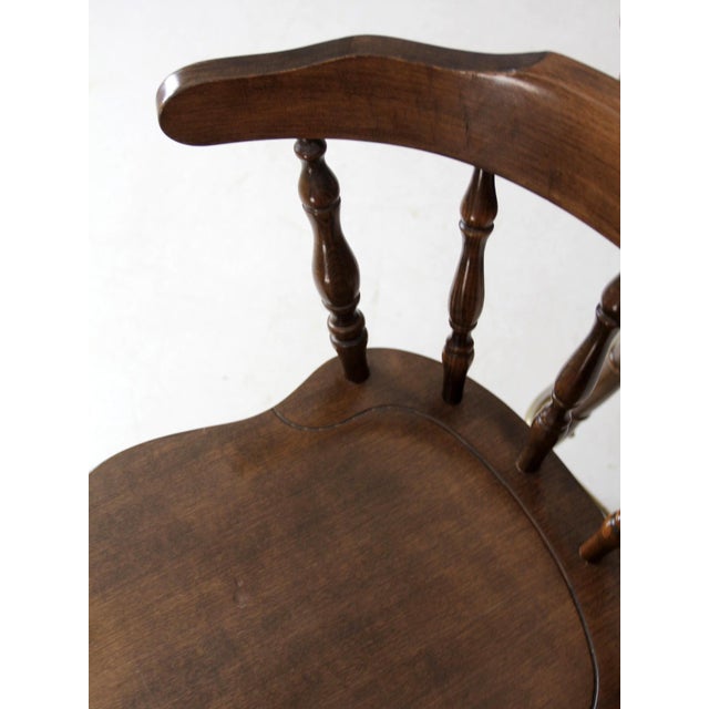 Wood Vintage Pub Style Bar Stools Set of 4 For Sale - Image 7 of 15