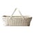 Antique White Wicker Basket For Sale