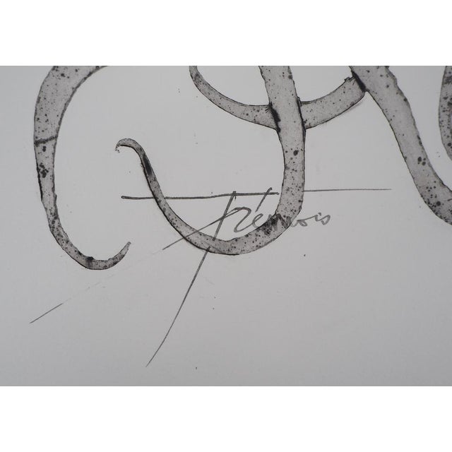 Modern Pierre-Yves Trémois, The Octopus Woman, Original Signed Etching For Sale - Image 3 of 7