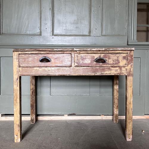 Vintage Desk with Cup Handles For Sale - Image 4 of 7