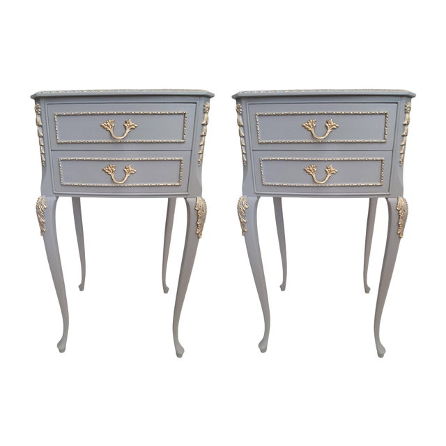 French Louis XV Olympus Bedside Tables, Set of 2 For Sale