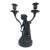 19th Century Italian Bronze and Iron Cherub Candelabra Sculpture For Sale